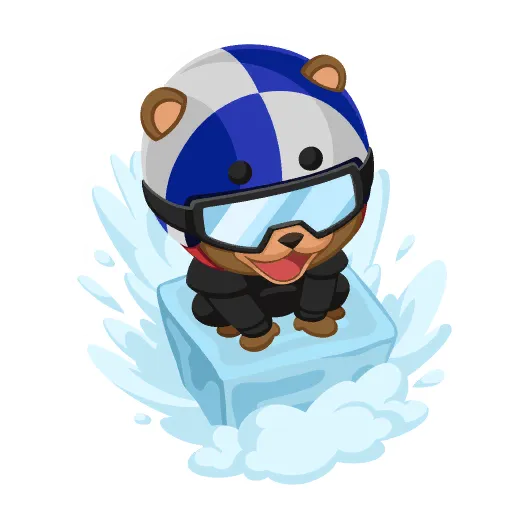 Hình Hình Phun Sơn Gấu Lướt Băng