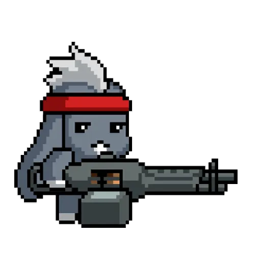 Hình Hình Phun Sơn Thỏ Chiến Lược Pixel